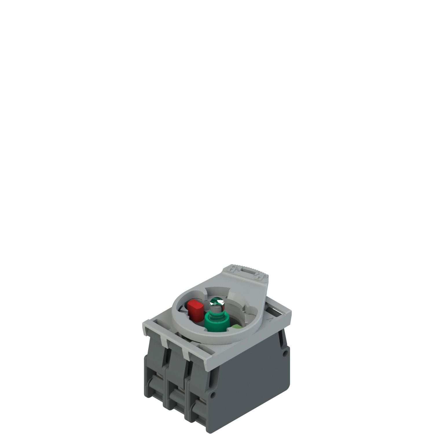 Pizzato - Produit complet avec bloc à DEL vert+blocs de contact 1NC+1NO+adaptateur de fix