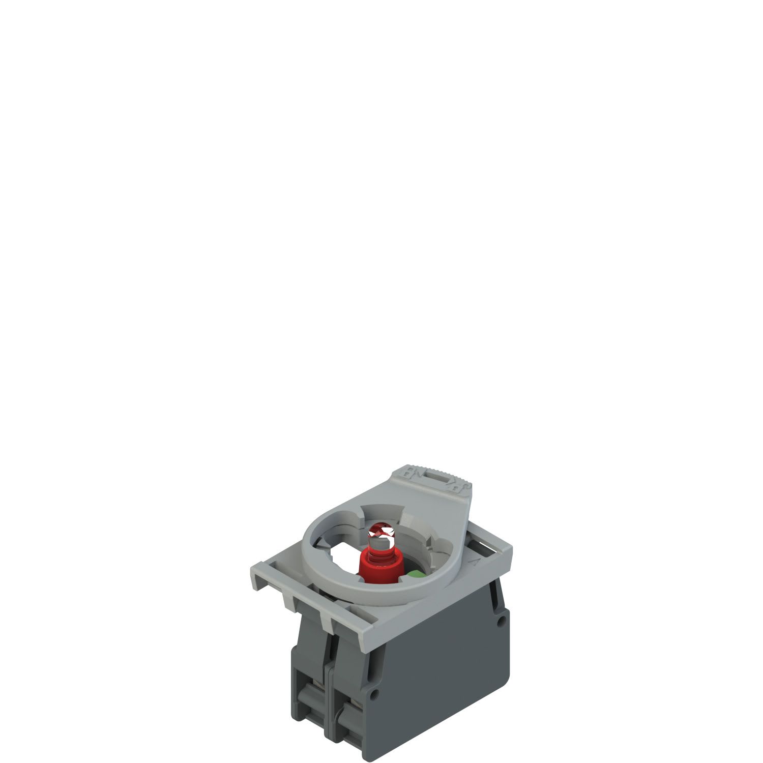 Pizzato - Produit complet avec bloc à DEL rouge+bloc de contact 1NO+adaptateur de fixation