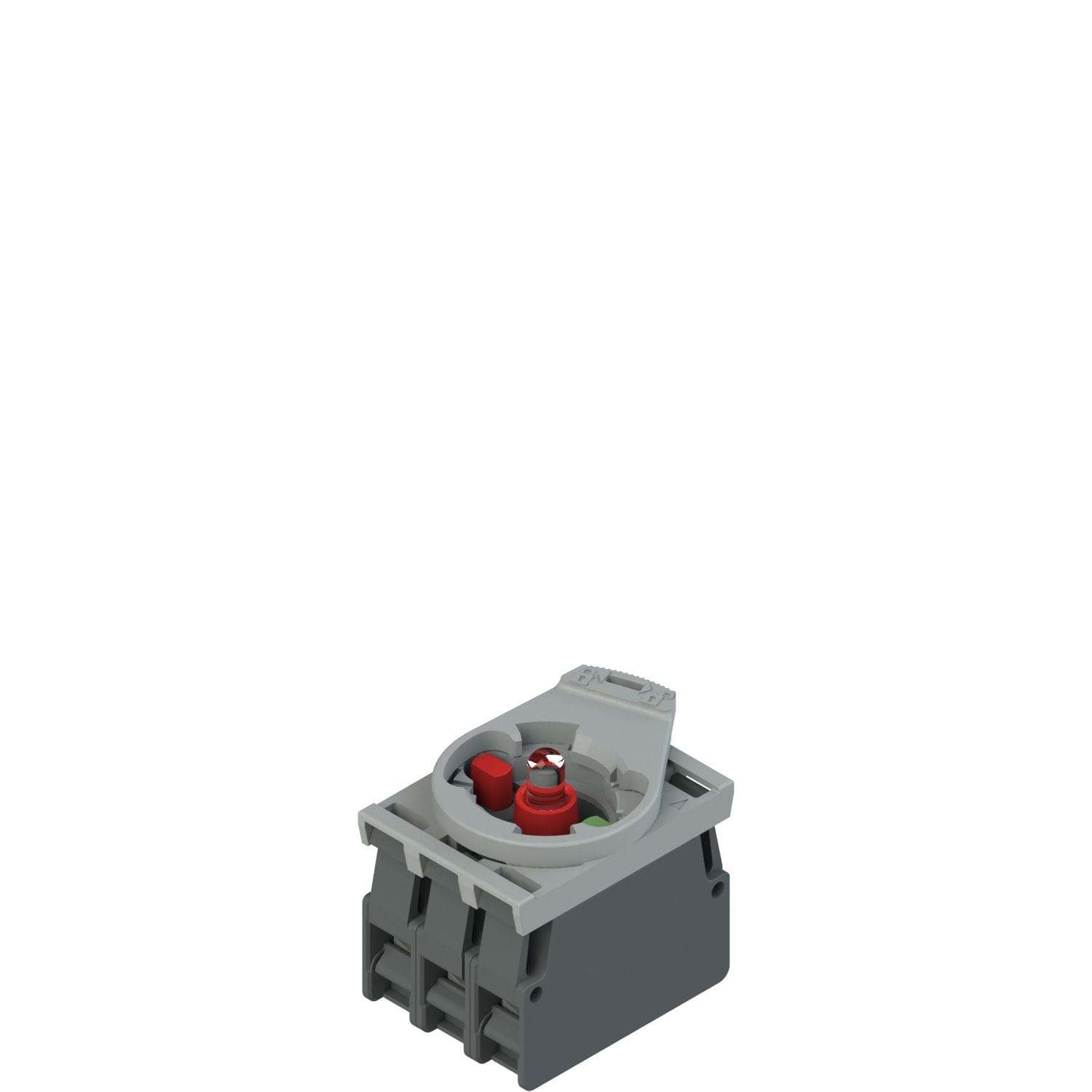 Pizzato - Produit complet avec bloc à DEL rouge+blocs de contact 1NC+1NO+adaptateur de fix