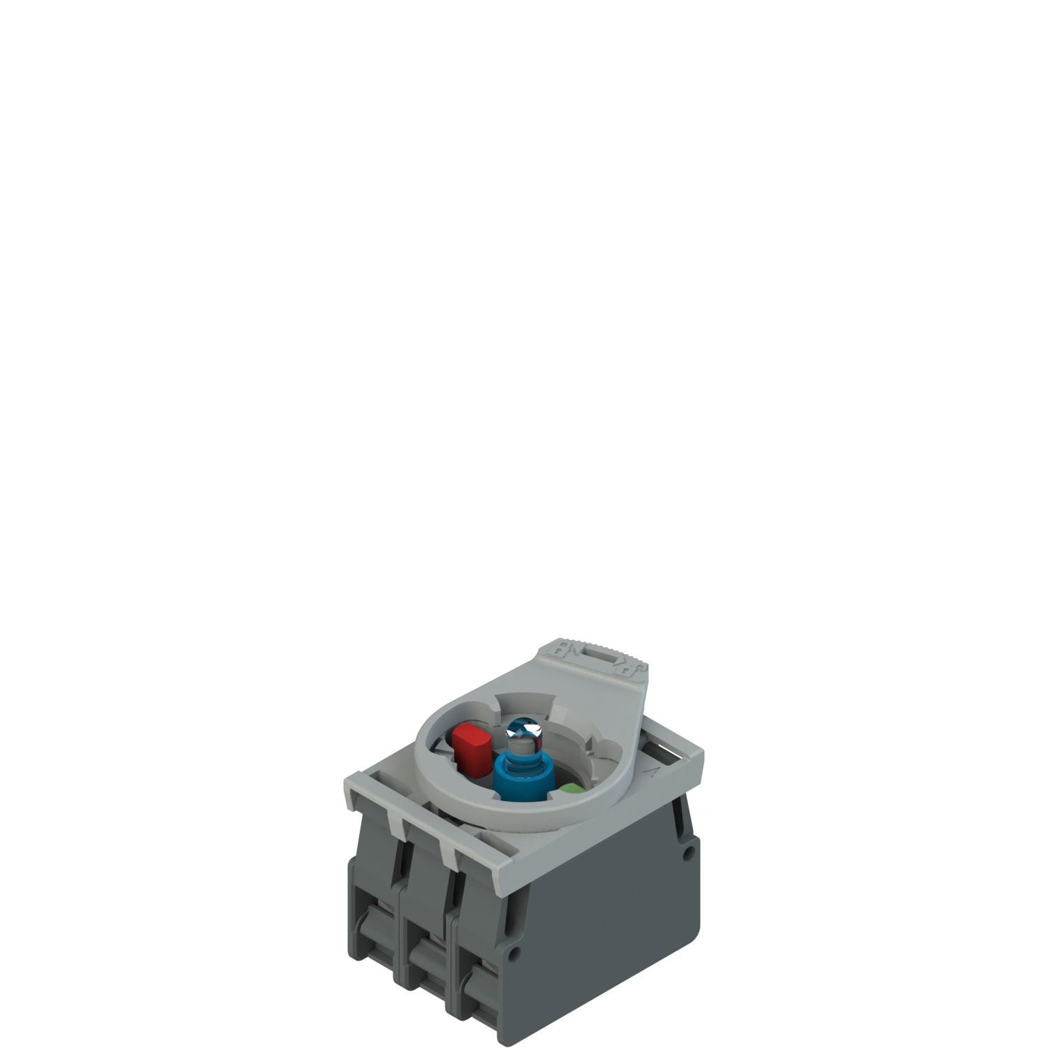 Pizzato - Produit complet avec bloc à DEL bleu+blocs de contact 1NC+1NO+adaptateur de fix