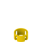 Pizzato - Collerette de protection cylindrique jaune avec 4 fentes Ø 40x20 mm