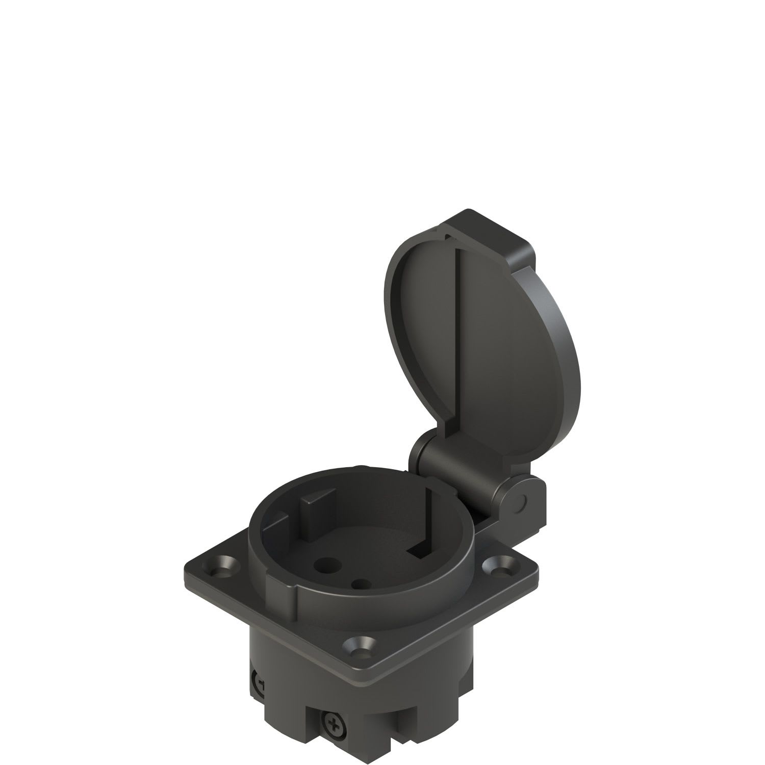Pizzato - Prise Schuko avec couvercle, Kit comprenant les vis de fixation