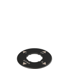 Pizzato - Plaque avec trou façonné, circulaire, noire Ø 60 mm, inscription « UP, R, DOWN,
