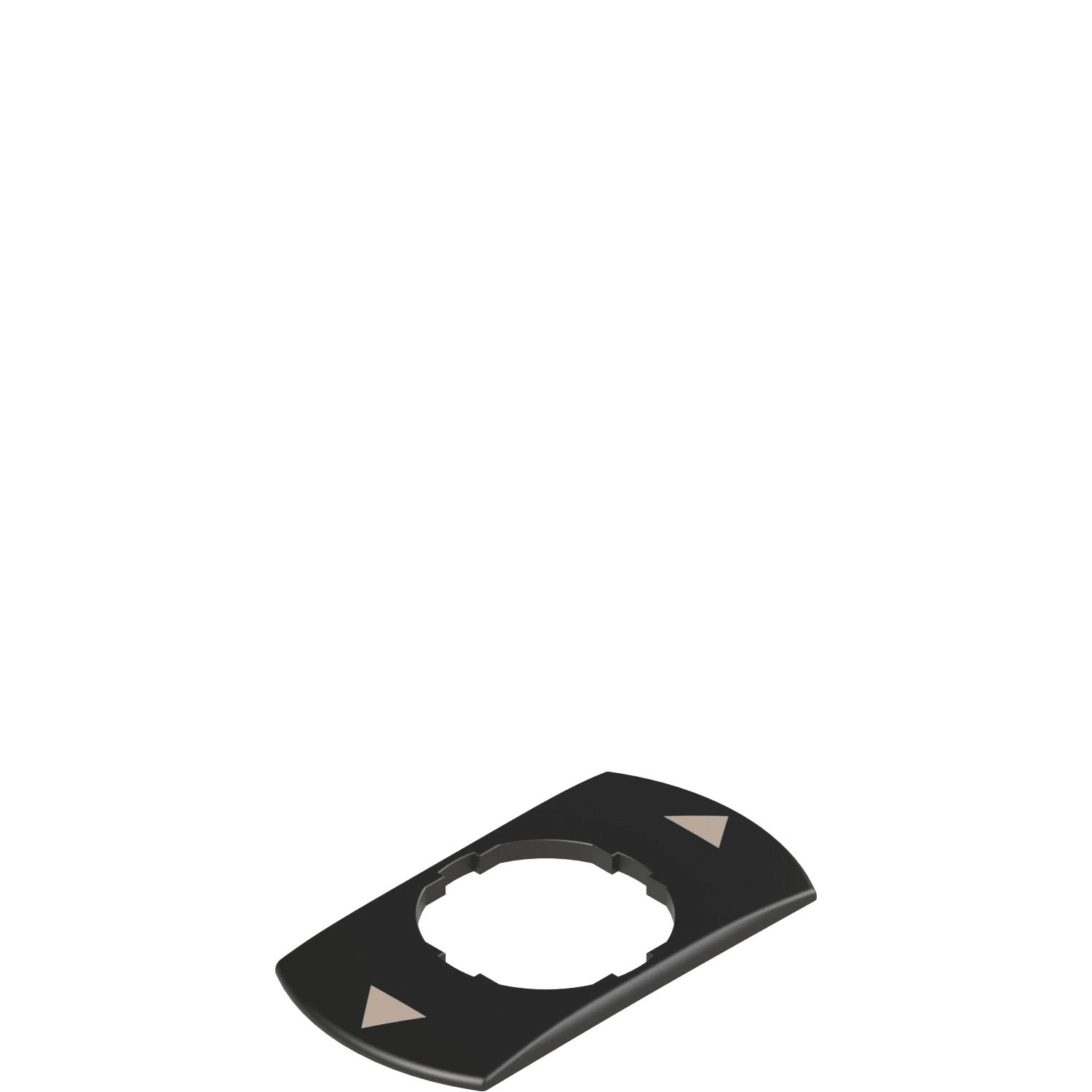 Pizzato - Plaque avec trou façonné, rectangulaire, grise, 30x60 mm, avec inscription