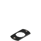 Pizzato - Plaque avec trou façonné, rectangulaire, grise, 30x60 mm, avec inscription