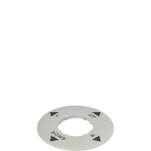 Pizzato - Plaque avec trou façonné, circulaire, grise Ø 60 mm, inscription"UP, R, DOWN, L"