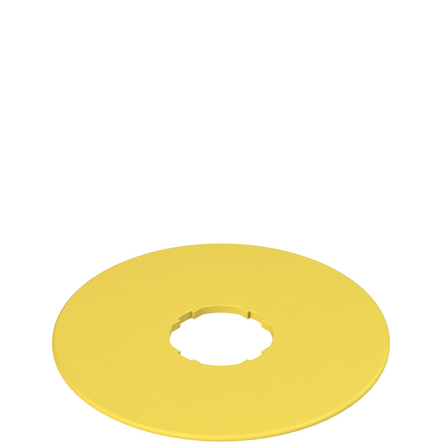 Pizzato - Plaques avec trou façonné, pastille jaune Ø 90 mm, aucune inscription