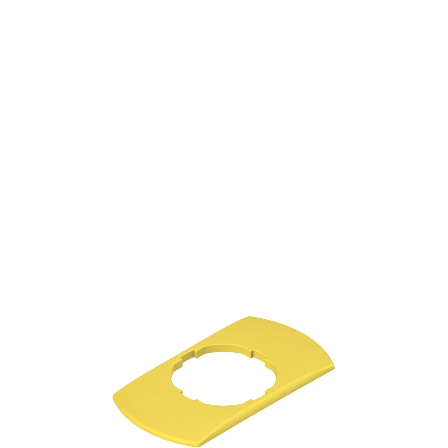Pizzato - Plaque rectangulaire avec trou façonné, 30x60mm, aucune inscription