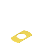 Pizzato - Plaque rectangulaire avec trou façonné, 30x60mm, aucune inscription