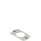 Pizzato - Plaque avec trou façonné, rectangulaire, grise 30x60 mm, inscription « R, L »
