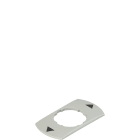 Pizzato - Plaque avec trou façonné, rectangulaire, grise, 30x60 mm, avec inscription