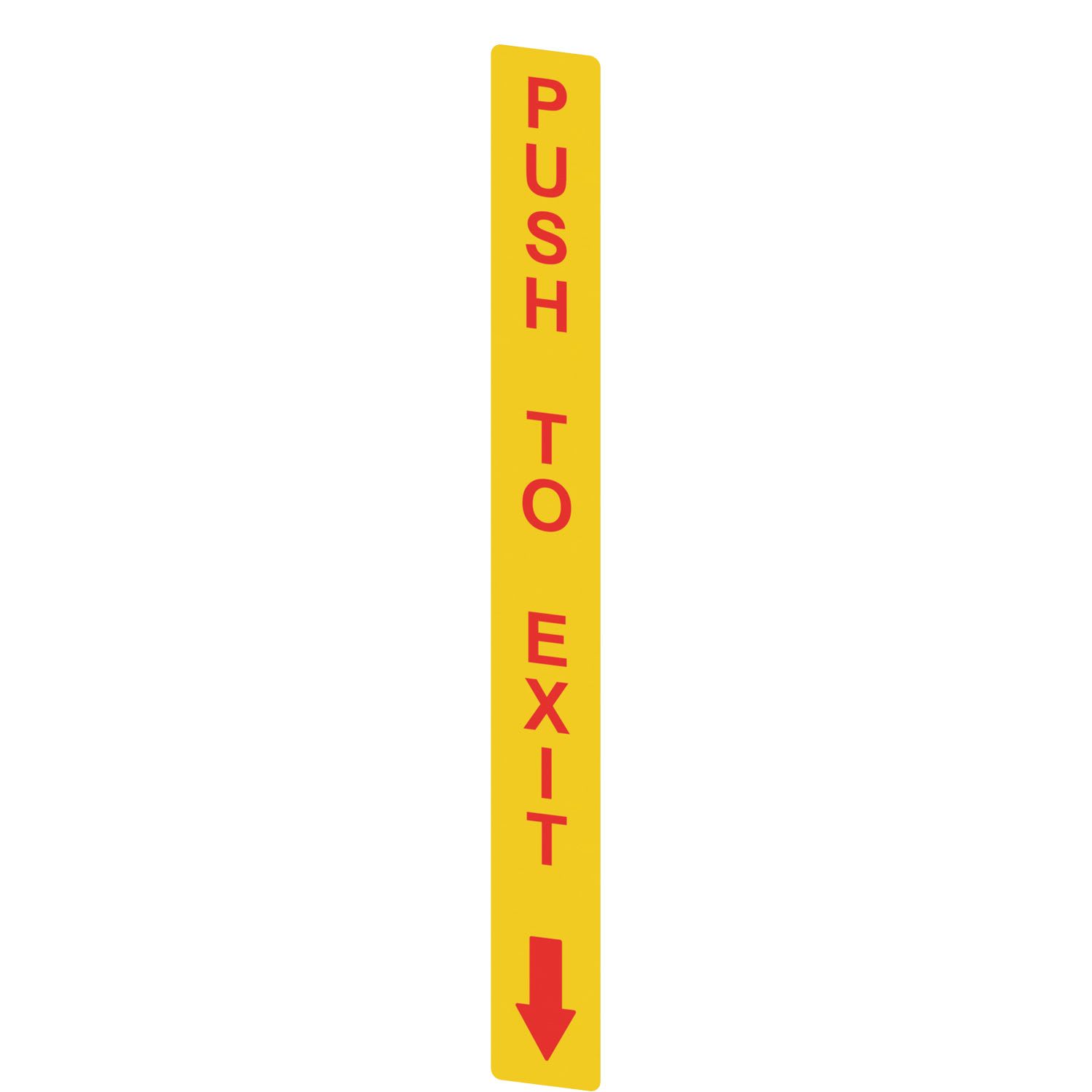 Pizzato - Adhésif jaune en PC, rectangulaire 300x32 mm, inscription rouge "PUSH TO EXIT"