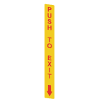 Pizzato - Adhésif jaune en PC, rectangulaire 300x32 mm, inscription rouge "PUSH TO EXIT"