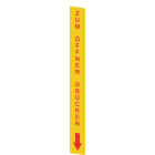 Pizzato - Adhésif jaune,rectangulaire 300x32mm,inscription rouge "ZUM OFFNEN DRUCKEN"