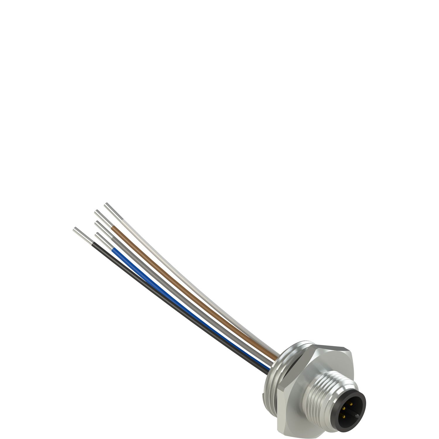 Pizzato - Connecteur M12 en métal, 5 pôles droit pour taraudage PG 13,5