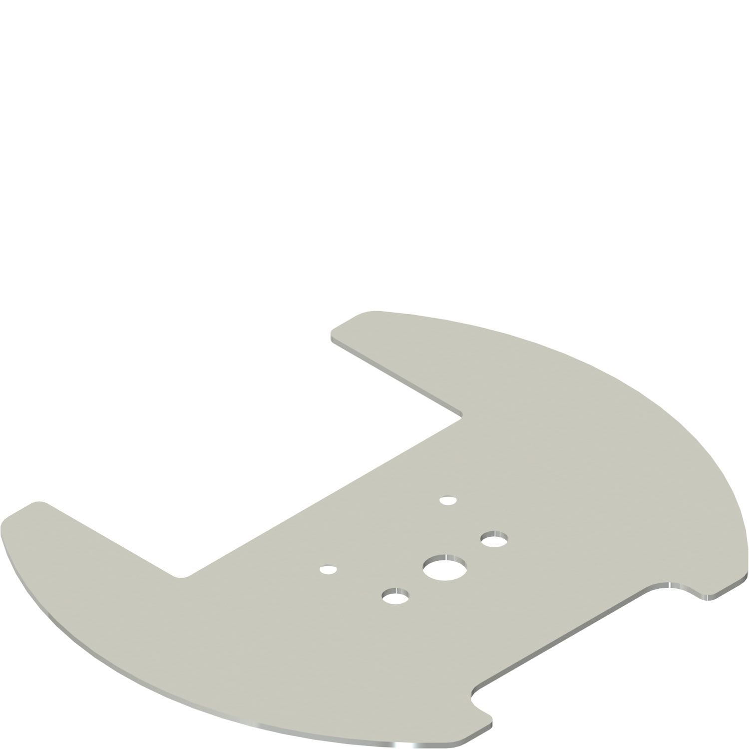 Pizzato - Plaque stabilisante métallique pour pédale simple