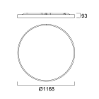 Concord - Luminaire surface et suspendu Colossal1200 153,6W 18885lm OPAL Blanc D/I940 DALI