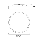 Concord - Luminaire surface et suspendu Colossal400 16W 1845lm PRIS Blanc 830 DALI