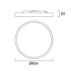 Concord - Luminaire surface et suspendu Colossal600 40,1W 4635lm OPAL Blanc D/I940 SSC