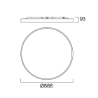 Concord - Luminaire surface et suspendu Colossal900 58,7W 8285lm PRIS Blanc D/I840 SSC