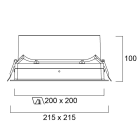 Concord - Downlight SOLSTICE UGR19 200 Sq 17W 2300lm 930 DALI A/B