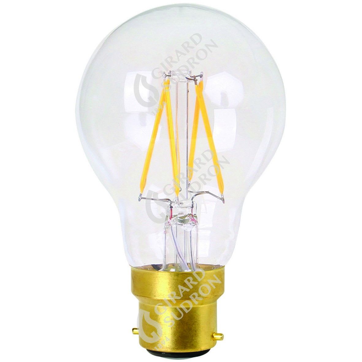 Girard Sudron - Standard A60 Filament LED 8W B22 2700k 806Lm Dim. Cl.