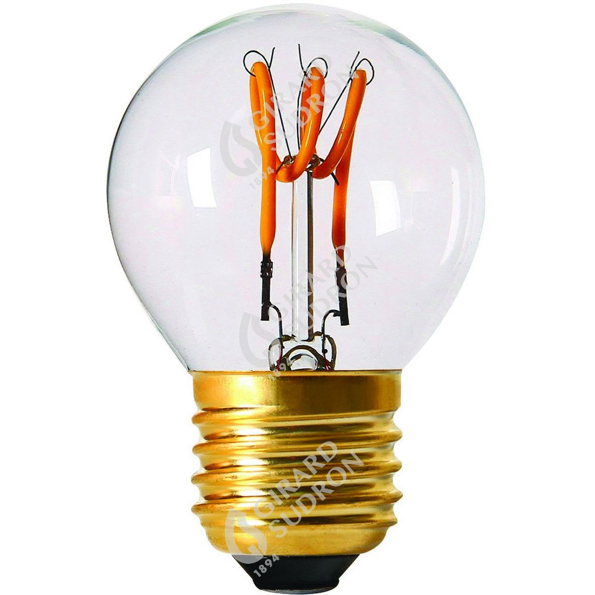 Girard Sudron - Sphrique G45 Filament LED Torsad 2W E27 2200k 110 lm Claire non Dim. 31254671663