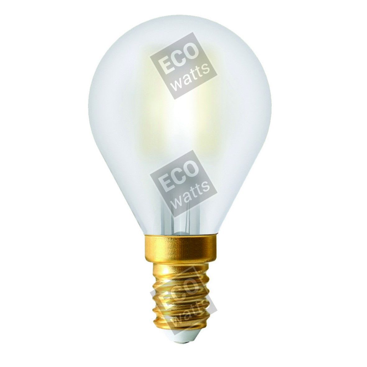 Girard Sudron - Ecowatts  Lot de 2 Ampoules Filament LED Sphrique G45 4W E14 4000k Mat 3125469