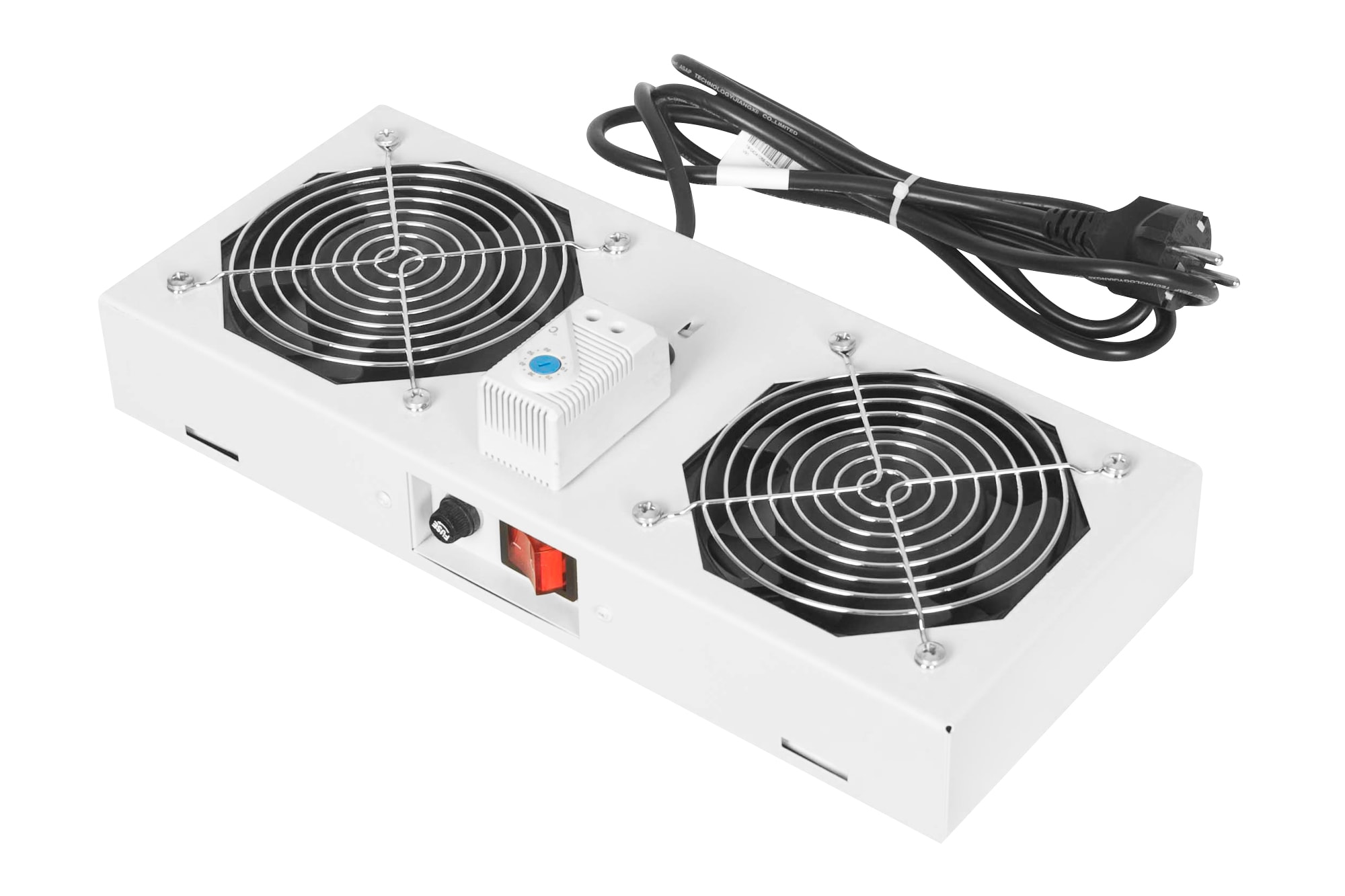 Assmann Electronic - Roof vent. unit, wall mounting cabinets 2 fans, thermostat, switch, gris (RAL 70