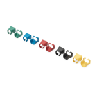 Assmann Electronic - Clips RJ45 20 pcs x 5 couleurs rouge, vert, bleu, jaune, noir