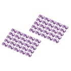 Assmann Electronic - Clips de couleur pour câbles RJ45 couleur violet, paquet de 100 pièces