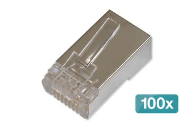 Assmann Electronic - Connecteur modulaire CAT6 x100, 8P8C, non blindé pour câble rond, en 2 parties