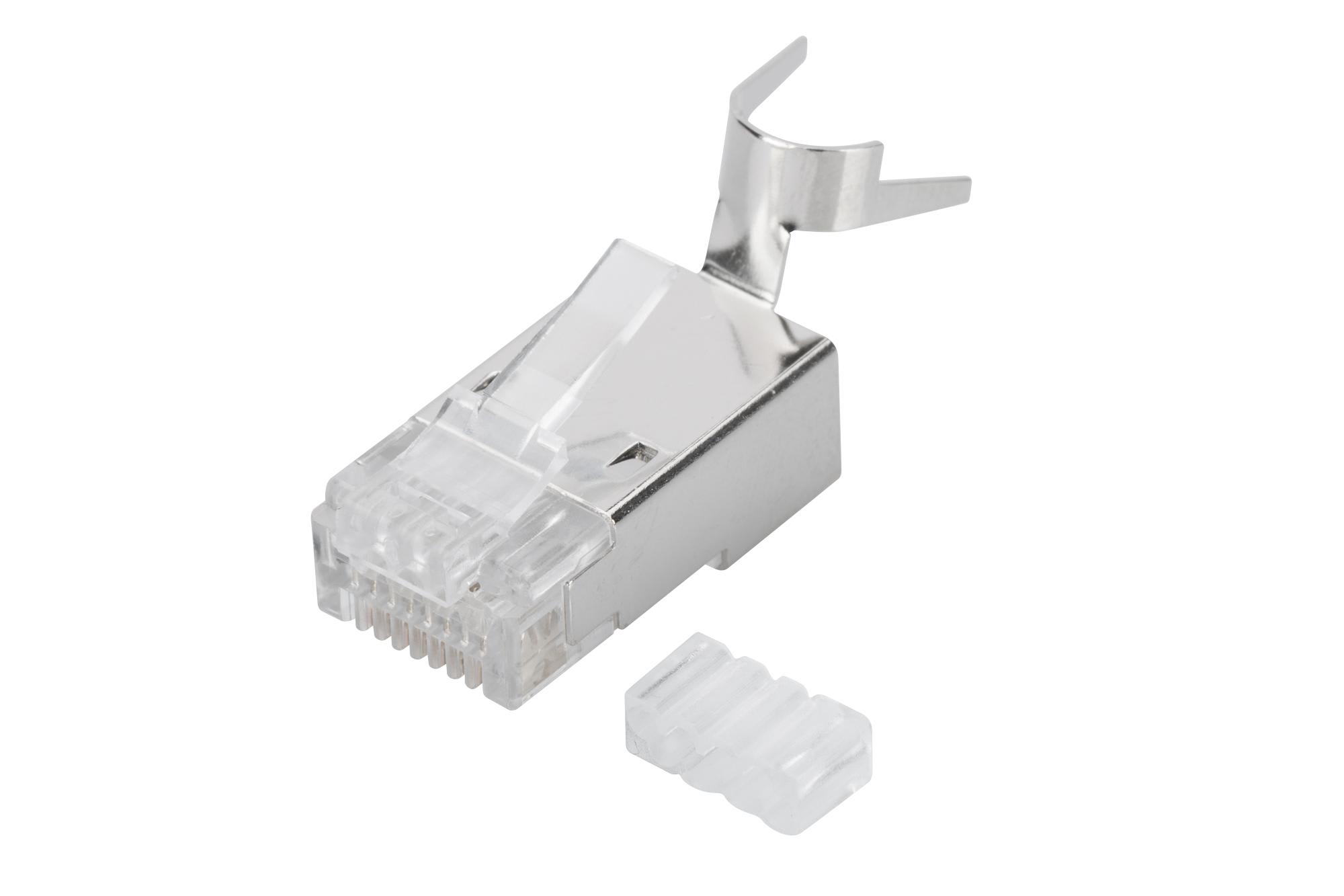 Assmann Electronic - Connecteur modulaire CAT 6A, 8P8C, blindé pour conducteurs massifs AWG 22 - 23