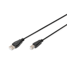 Assmann Electronic - Câble de connexion USB, type A - B mâle/ mâle, 1.0m, compatible USB 2.0, noir