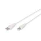 Assmann Electronic - Cable USB2 compatible type A-B M-M, 1,8m beige