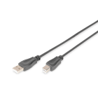 Assmann Electronic - Câble de connexion USB 2.0, type A - B mâle/mâle, 5m, conforme USB 2.0, noir