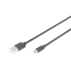 Assmann Electronic - Câble de connexion USB 2.0, type A - micro B MM, 1.0m, conforme USB 2.0, noir