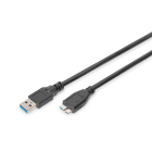 Assmann Electronic - Cable USB3 conforme type A-microB M-M, 1m noir