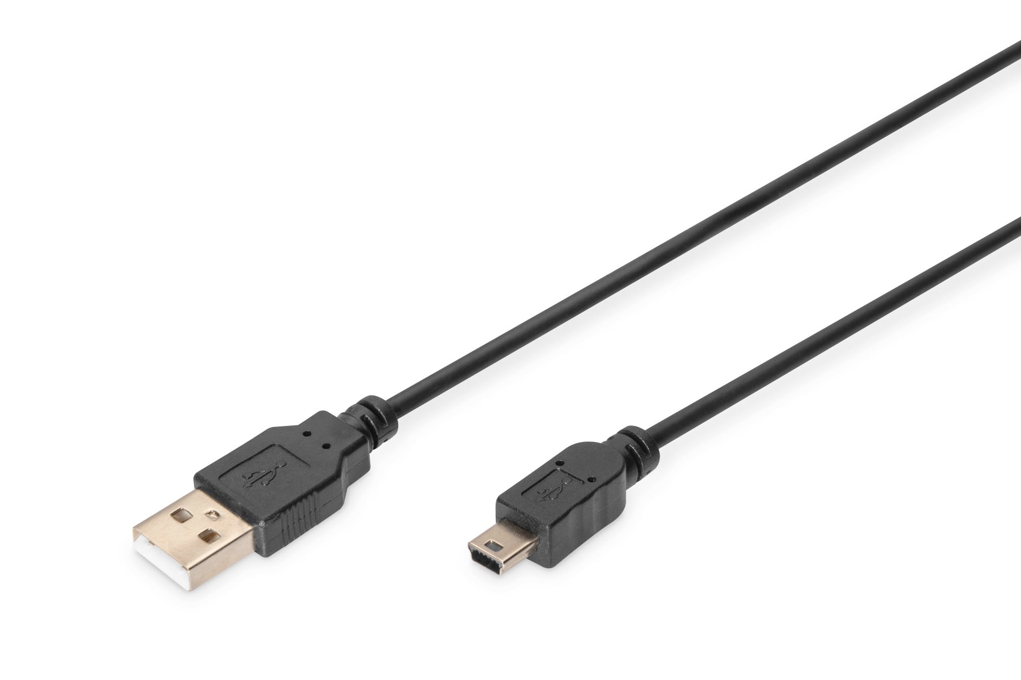 Assmann Electronic - USB 2.0 connection cable, type A - mini B (5pin) M-M, 1.0m, USB 2.0 conform, bl
