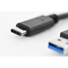 Assmann Electronic - Câble de connexion USB Type-C, Type-C - A MM, 1.0m, 3A, 5GB, version 3.0, noir