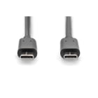 Assmann Electronic - Câble de connexion USB 2,0 type-C, type C vers C M/M, 3.0m, 3A, 480 Mo, noir