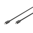Assmann Electronic - Câble connexion USB 3.1 Gen2, 5 A, 10 Go, type C, USB-C-USB-C, M/M, 1,0m noir
