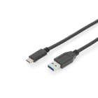 Assmann Electronic - Câble de connexion USB 3.1, type C to A M/M, 1.0m, Gen2, 3A, 10GB, , CE, noir