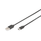 Assmann Electronic - Câble de connexion USB 2.0, Type-C, type C vers A M/M, 1.8m, 3A, 480MB, noir