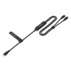 Assmann Electronic - Câble de charge USB-C 2en1, 140W, 1.8m USB 2.0, gaine en nylon noir