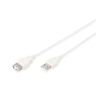 Assmann Electronic - Câble d'extension USB 2.0, type A M/F, 1.8m, conforme USb 2.0, beige