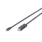Assmann Electronic - Adaptateur USB C M - HDMI A M 5m 4K/60Hz 18GB CE noir doré
