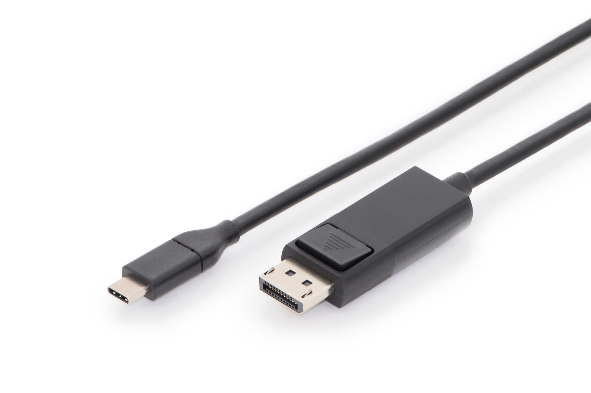 Assmann Electronic - USB Type-C adapter cable, Type-C to DP M-M, 2.0m, 4K-60Hz, 32,4 GB, CE, bl, gold