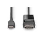 Assmann Electronic - Adaptateur USB C M - DisplayPort M Bidirectionnel max. 8K @ 30 Hz 2m noir