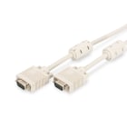 Assmann Electronic - VGA Monitor connection cable, HD15 M-M, 3.0m, 3Coax-7C, 2xferrite, be